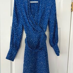 Equipment knee-length dress with button waist belt